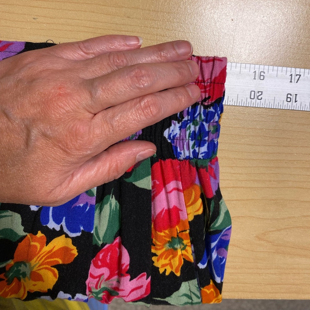 Vintage Gitano Floral Print High Waist Pleated Front Tapered Leg Ankle Pants M - Picture 5 of 8